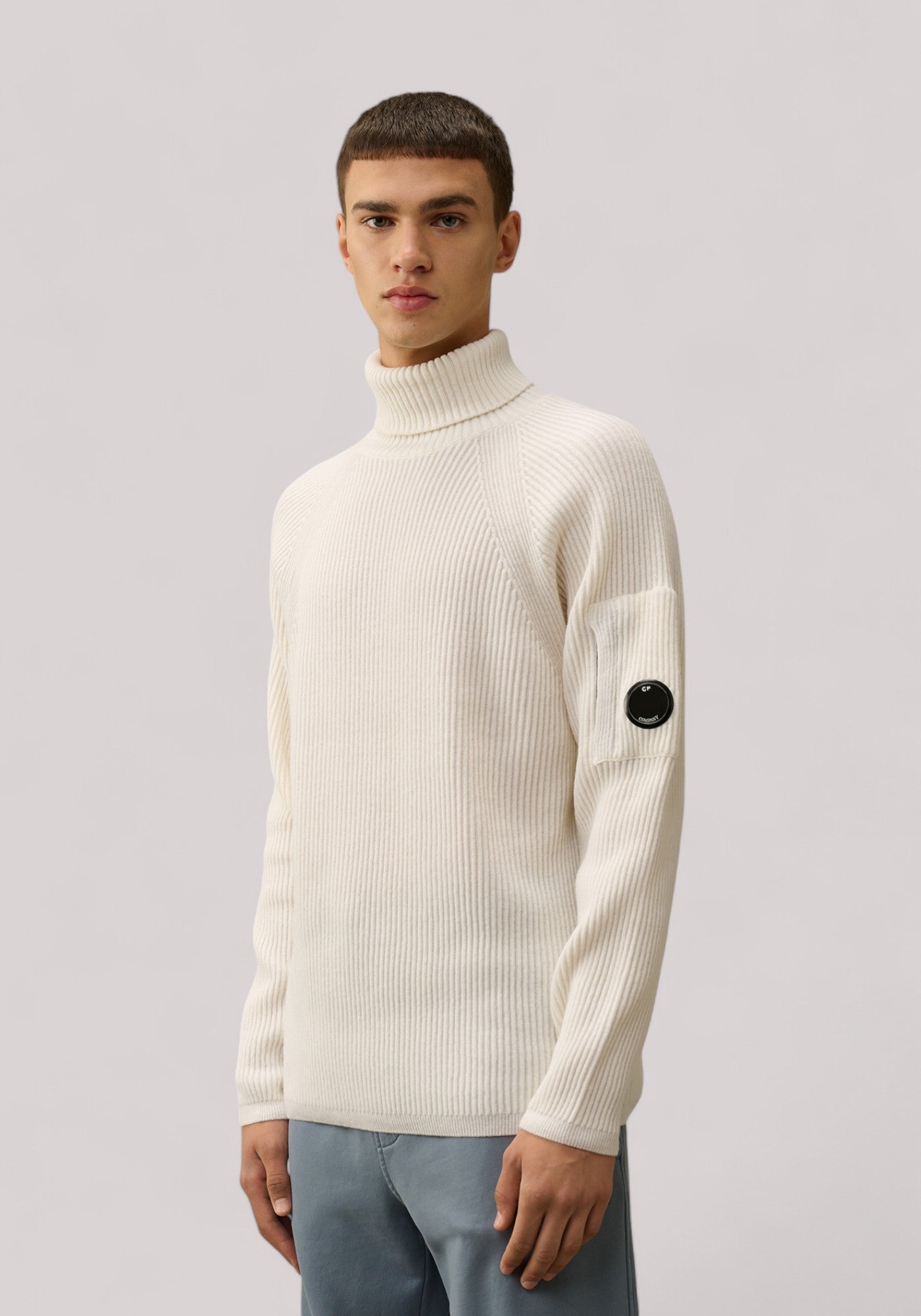 MAGLIA UOMO DOLCEVITA LAMBSWOOLL GAUZE WHITE - Linassi