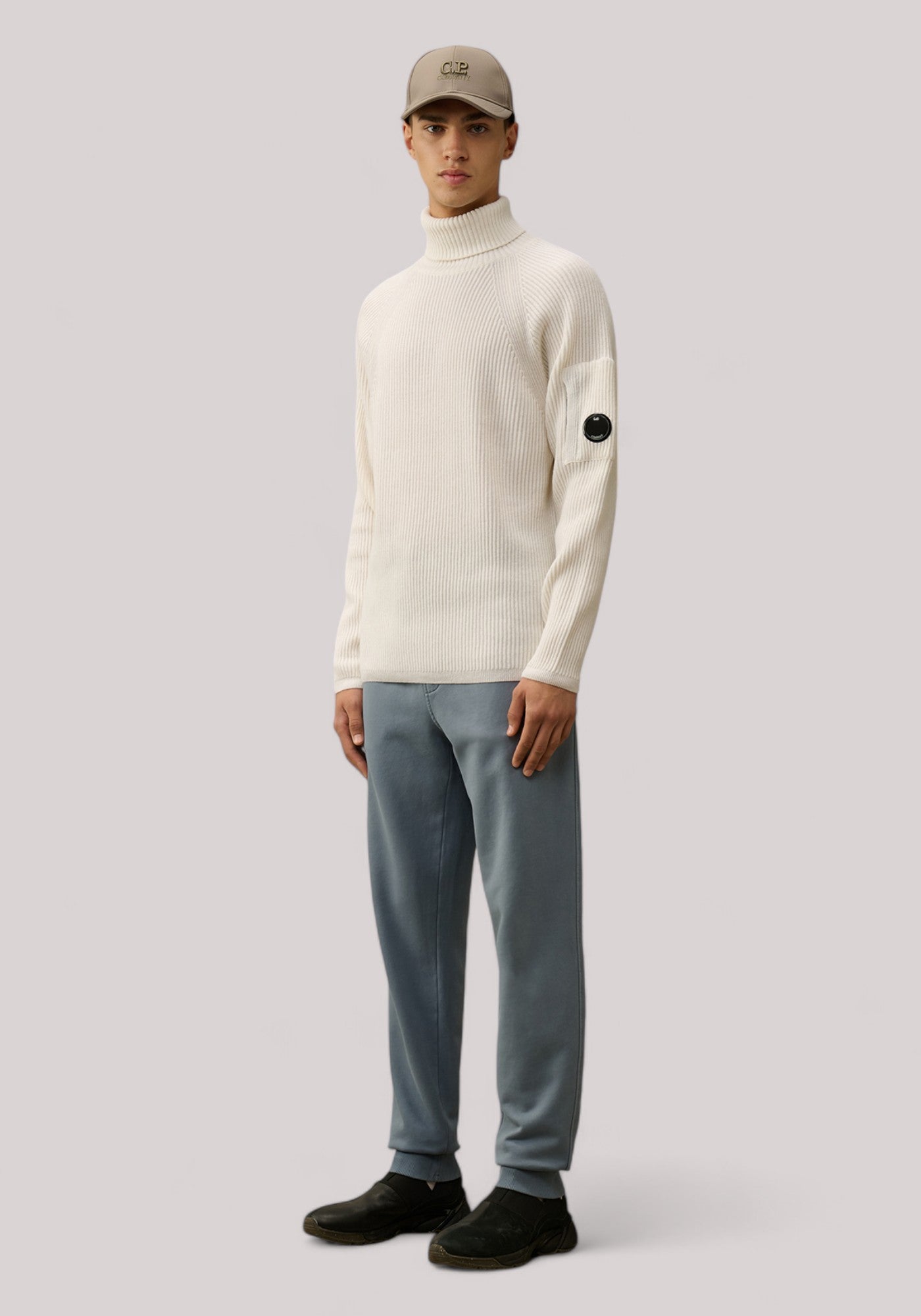 MAGLIA UOMO DOLCEVITA LAMBSWOOLL GAUZE WHITE - Linassi