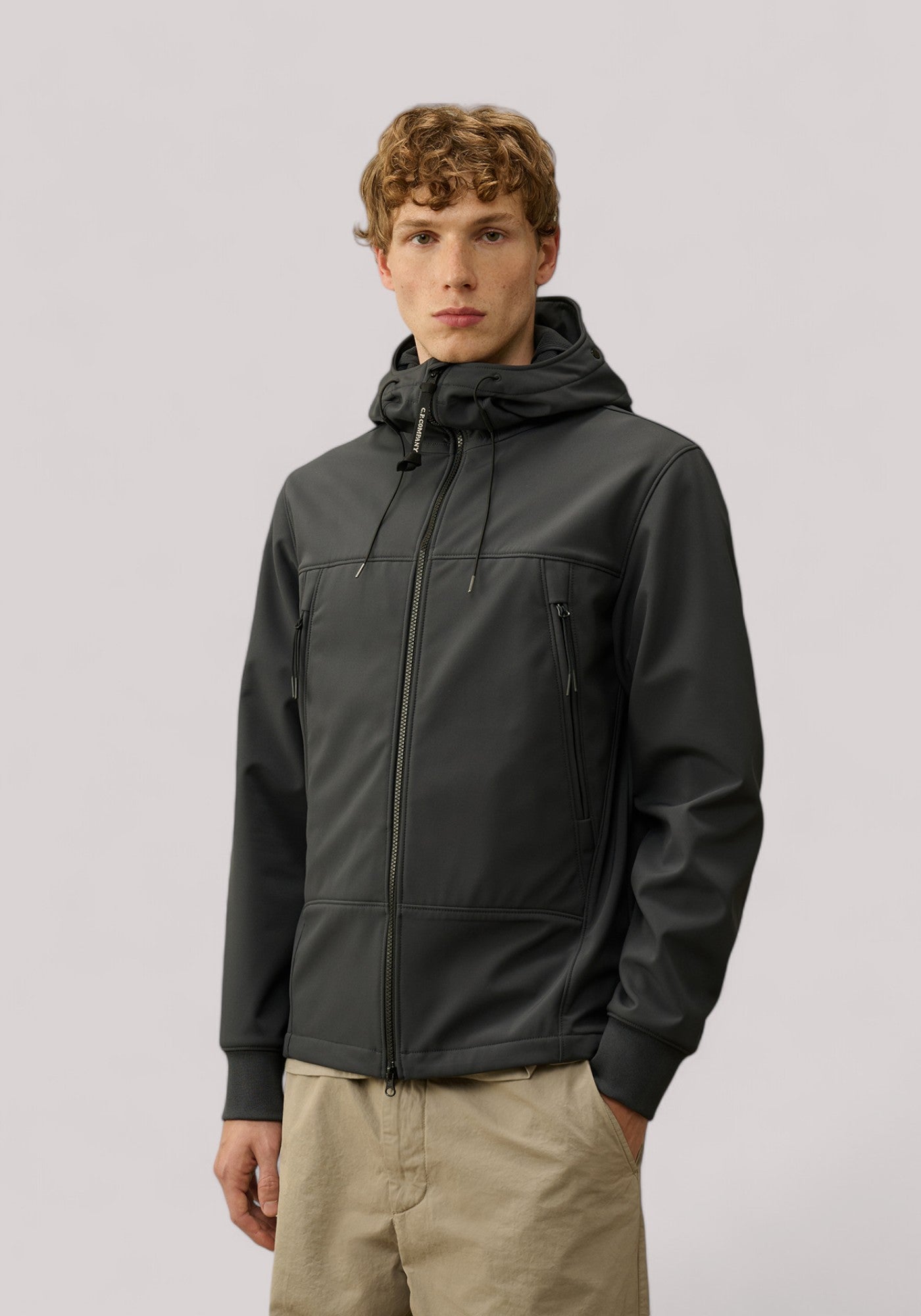 GIUBBINO UOMO SHELL-R GOGGLE JACKET BLACK SAND - Linassi