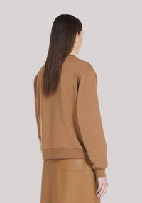 FELPA DONNA IN JERSEY CUOIO - Linassi