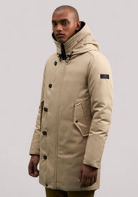 GIACCONE UOMO PARKA RESISTENTE IN TESSUTO MADE IN ITALY SESAMO - Linassi