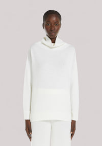 MAGLIA DONNA IN LANA VERGINE BIANCO - Linassi