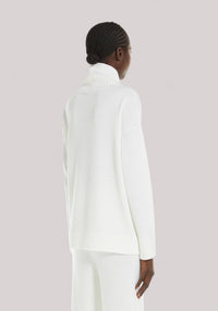 MAGLIA DONNA IN LANA VERGINE BIANCO - Linassi