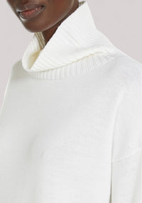 MAGLIA DONNA IN LANA VERGINE BIANCO - Linassi