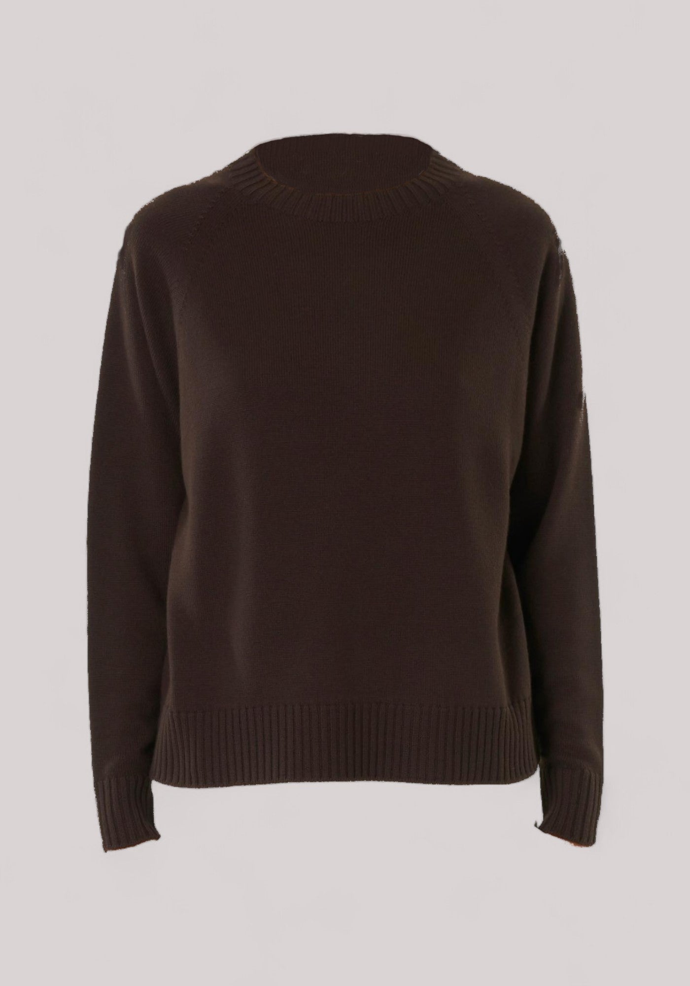 MAGLIA DONNA IN LANA VERGINE MARRONE - Linassi
