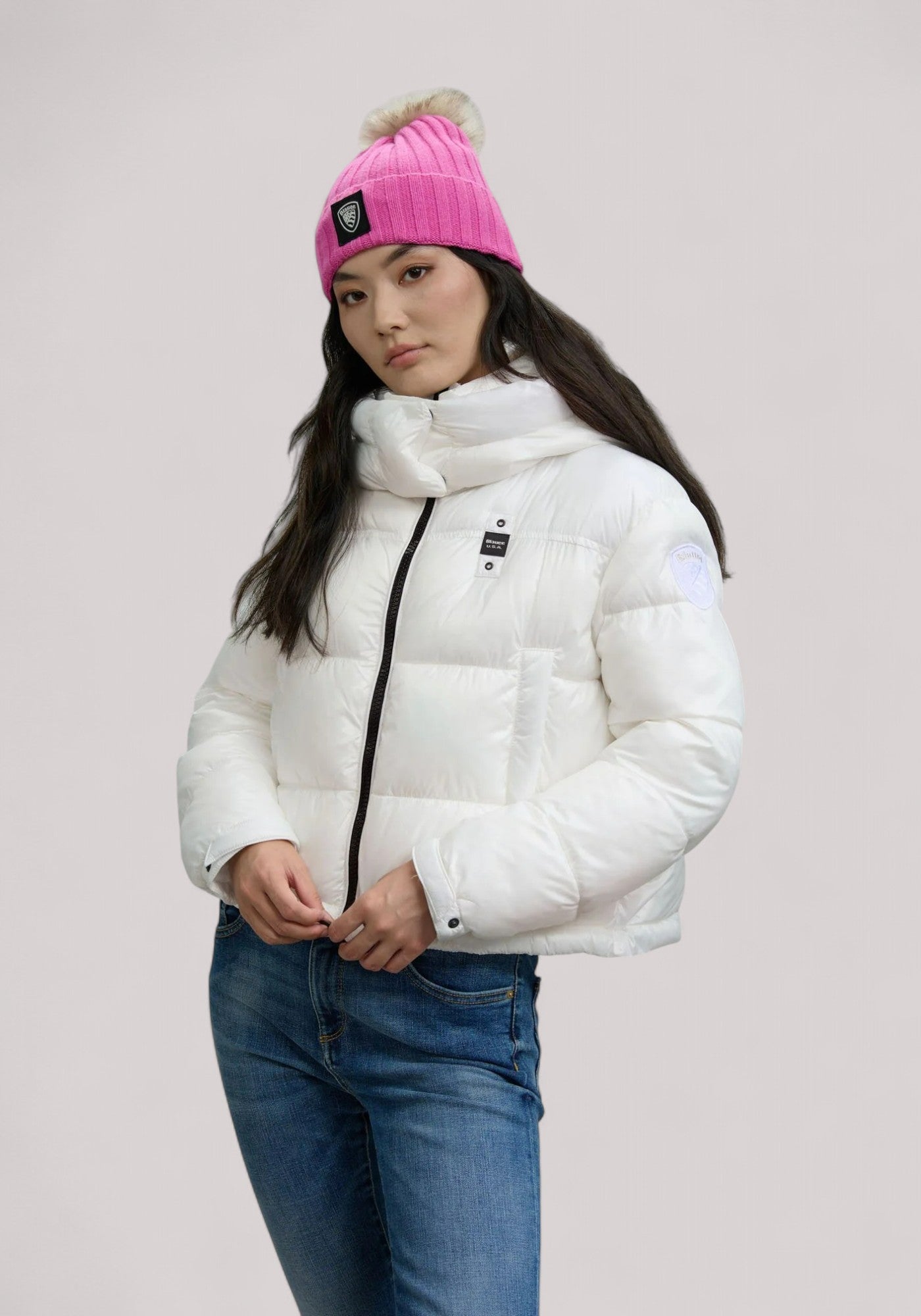 GIUBBINO DONNA MICRO RIP GLORIA BIANCO OTTICO - Linassi