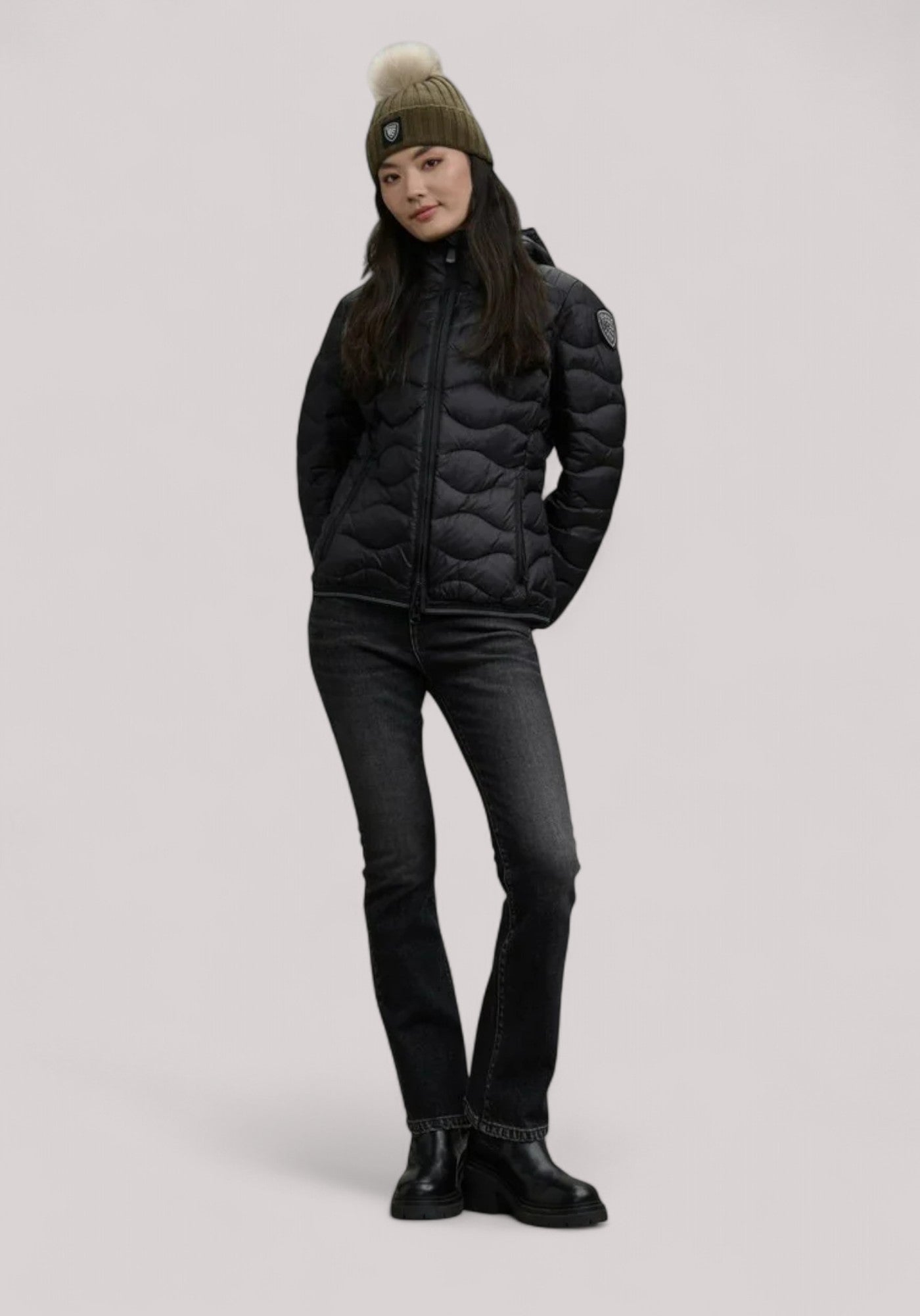 GIUBBINO DONNA CAMELIA NERO CAMELIA - Linassi