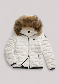 GIUBBINO DONNA ALDIE BIANCO OTTICO - Linassi