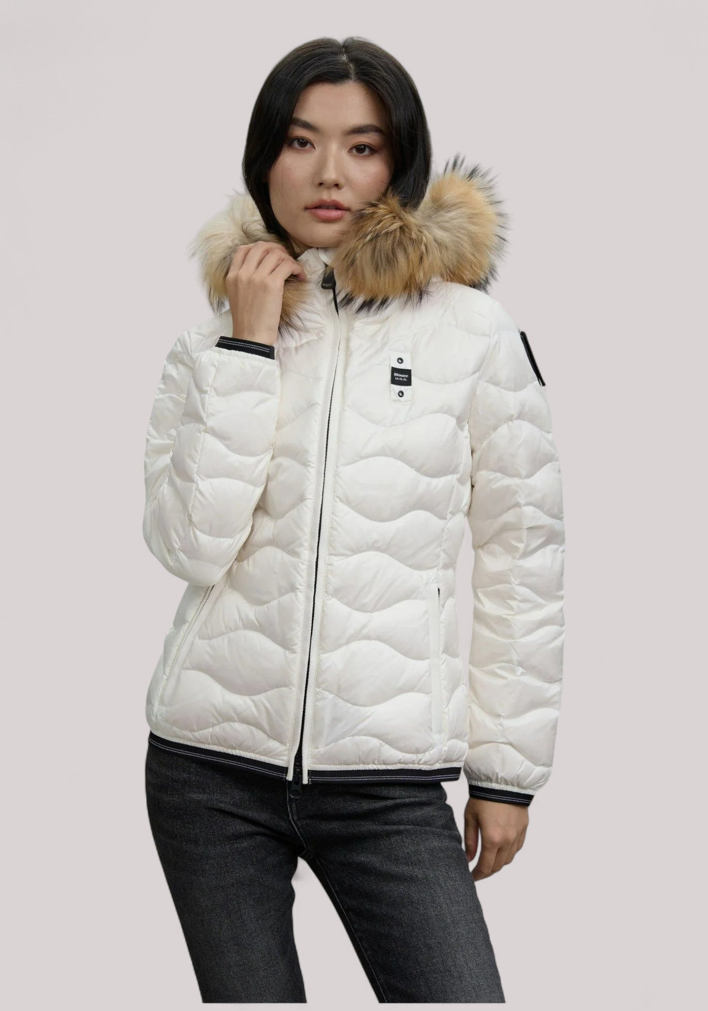 GIUBBINO DONNA ALDIE BIANCO OTTICO - Linassi