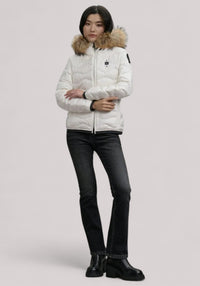 GIUBBINO DONNA ALDIE BIANCO OTTICO - Linassi