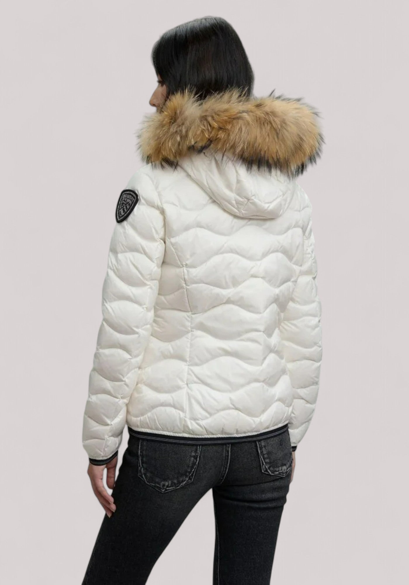 GIUBBINO DONNA ALDIE BIANCO OTTICO - Linassi