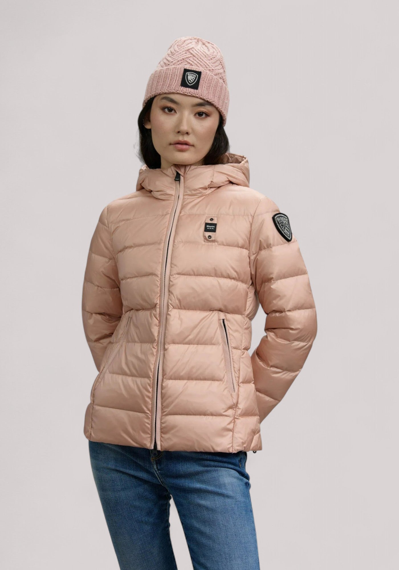 GIUBBINO DONNA SLIMFIT CHARME ROSA PALLIDO - Linassi