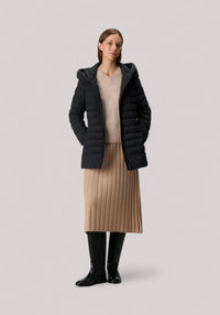 GIACCONE DONNA IN PIUMA NATURALE NERO - Linassi