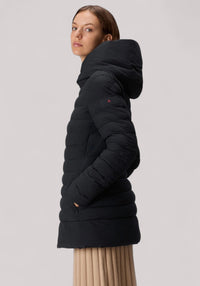 GIACCONE DONNA IN PIUMA NATURALE NERO - Linassi