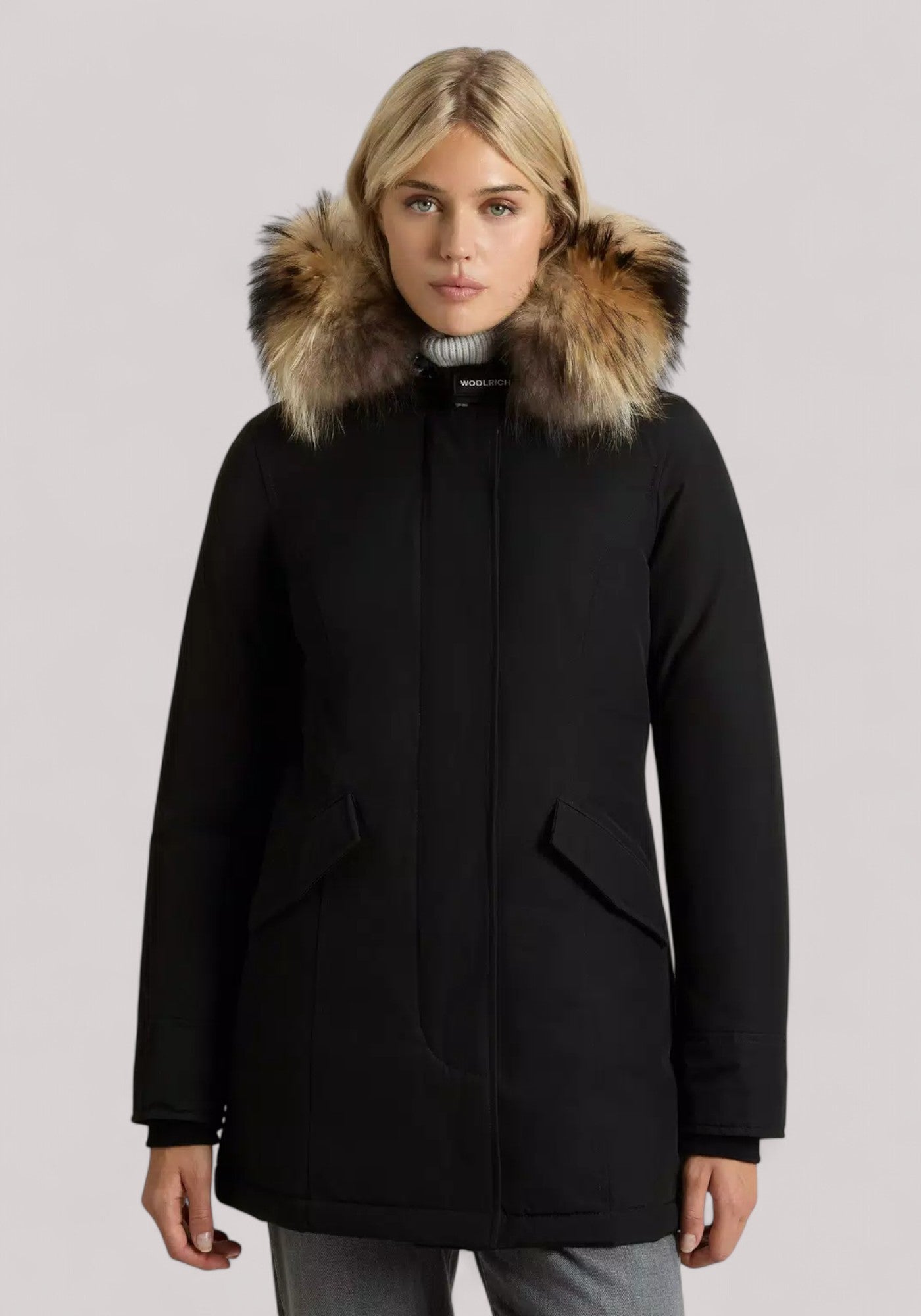 GIACCONE DONNA ARCTIC RACCOON PARKA BLACK - Linassi