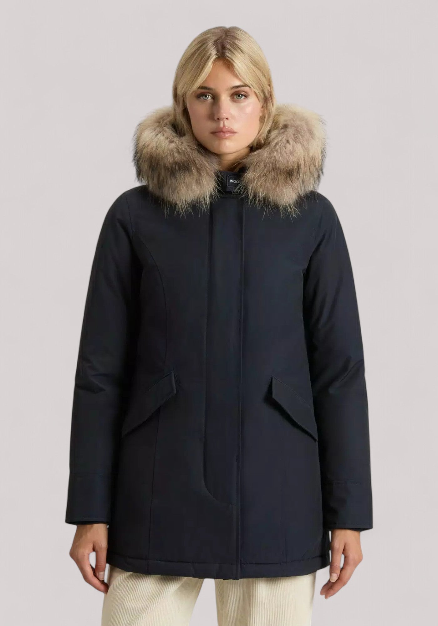 GIACCONE DONNA ARCTIC RACCOON PARKA DARK NAVY - Linassi