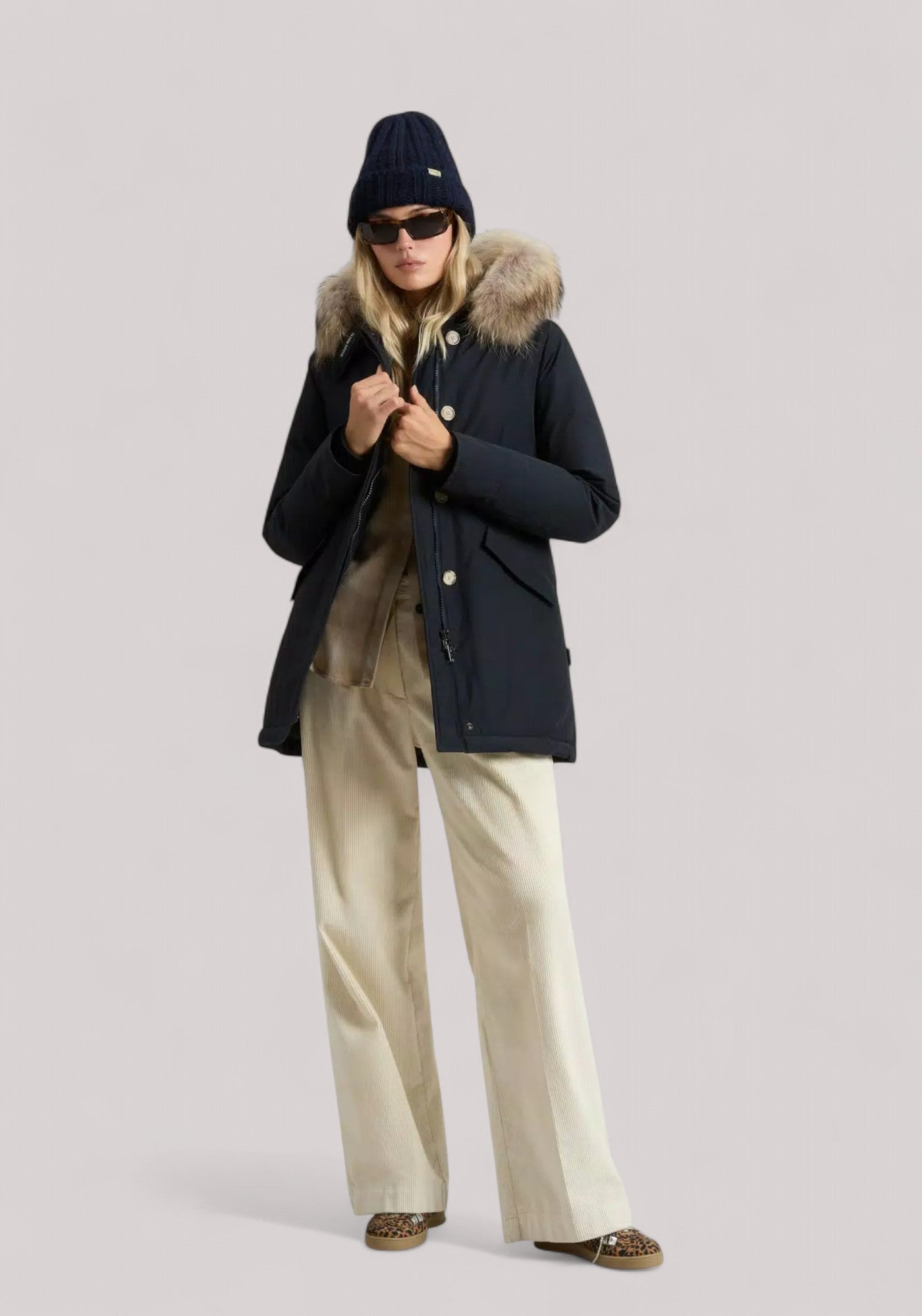 GIACCONE DONNA ARCTIC RACCOON PARKA DARK NAVY - Linassi