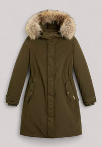 GIACCONE DONNA RACE FUR PARKA DARK GREEN - Linassi