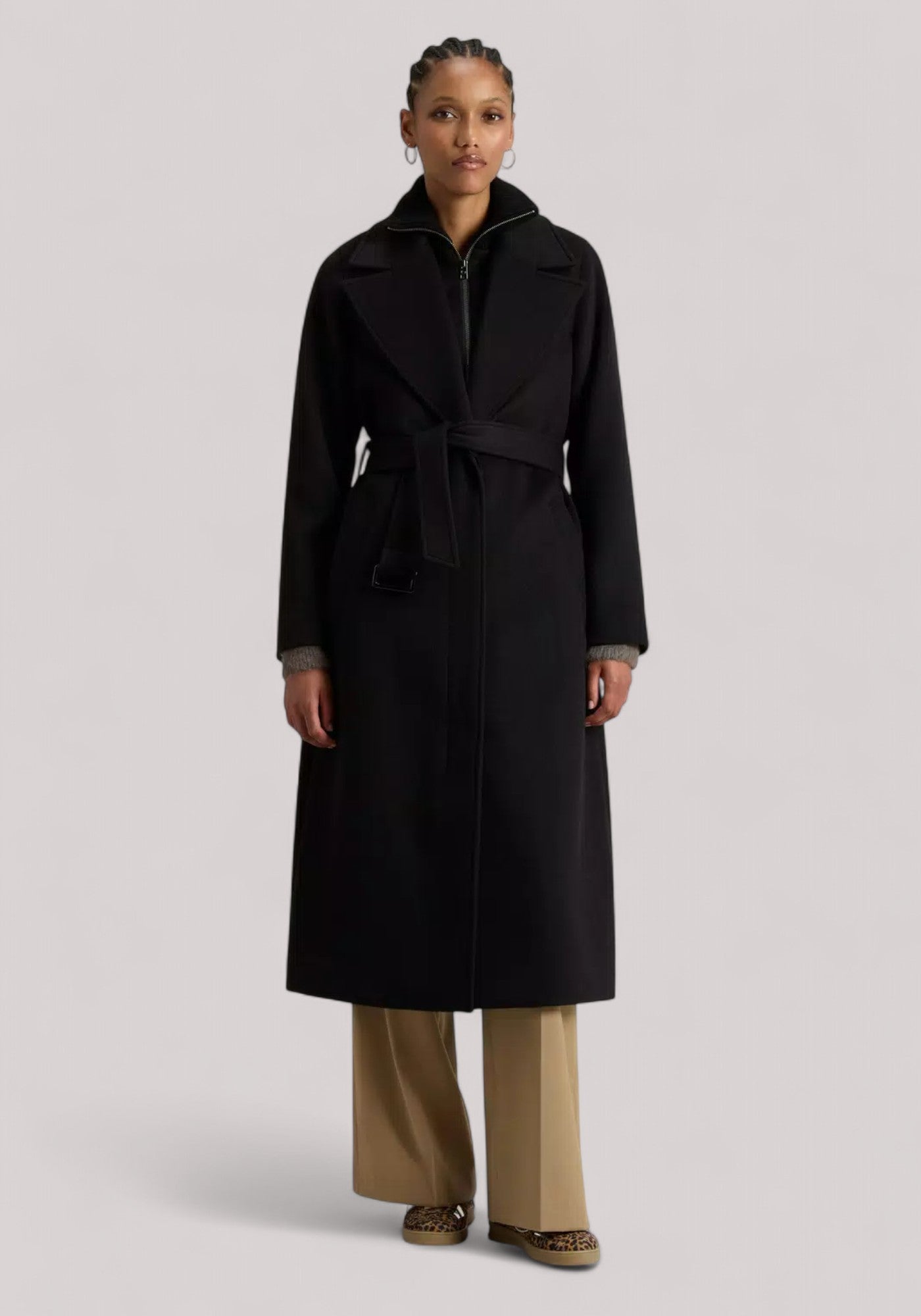 CAPPOTTO DONNA LUNGO NERO - Linassi