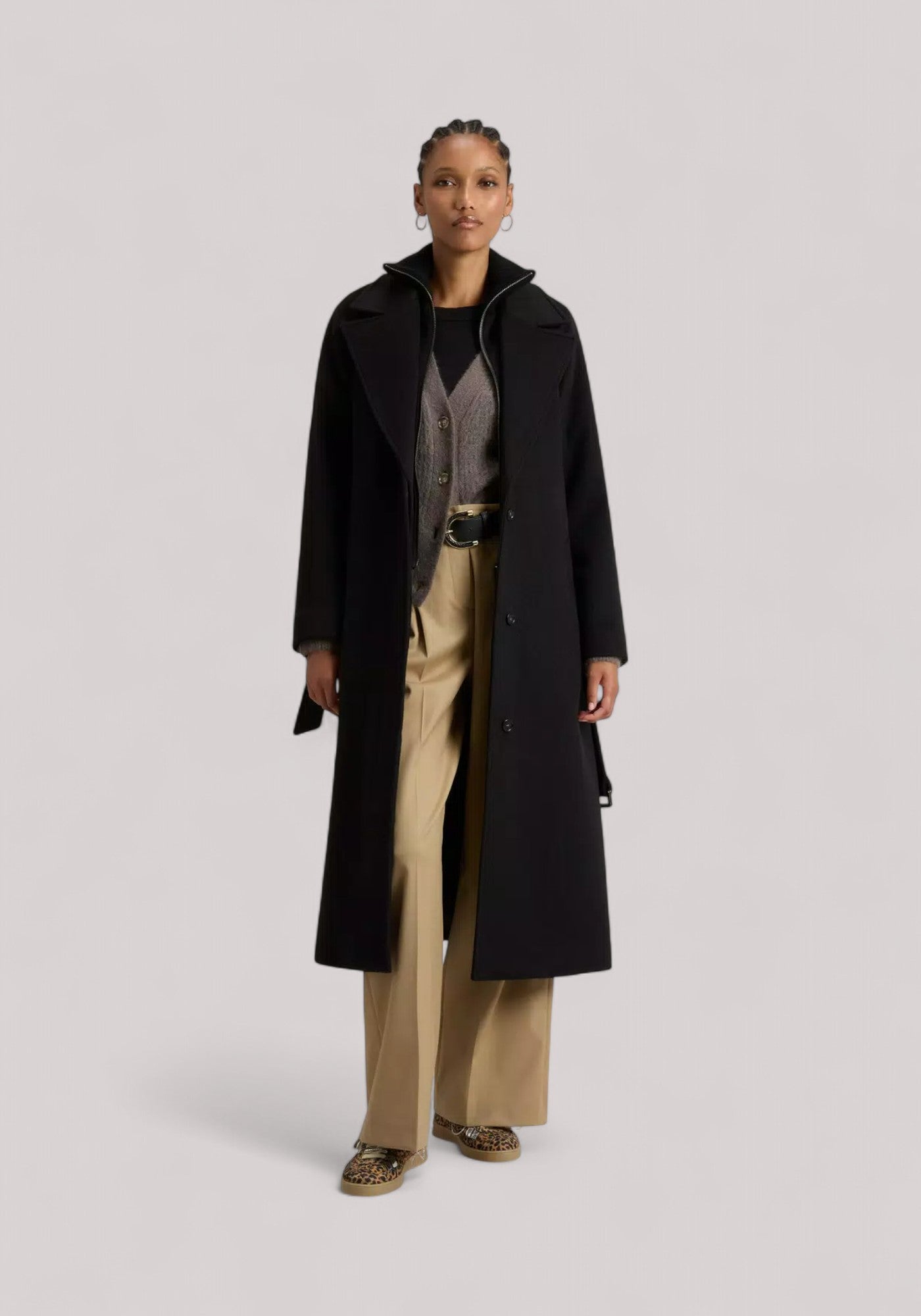 CAPPOTTO DONNA LUNGO NERO - Linassi