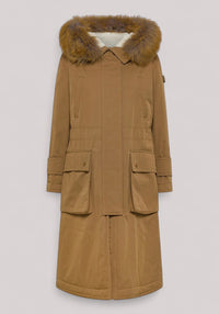 GIACCONE DONNA CON PELLICCIA IN VOLPE GIANDUIA - Linassi