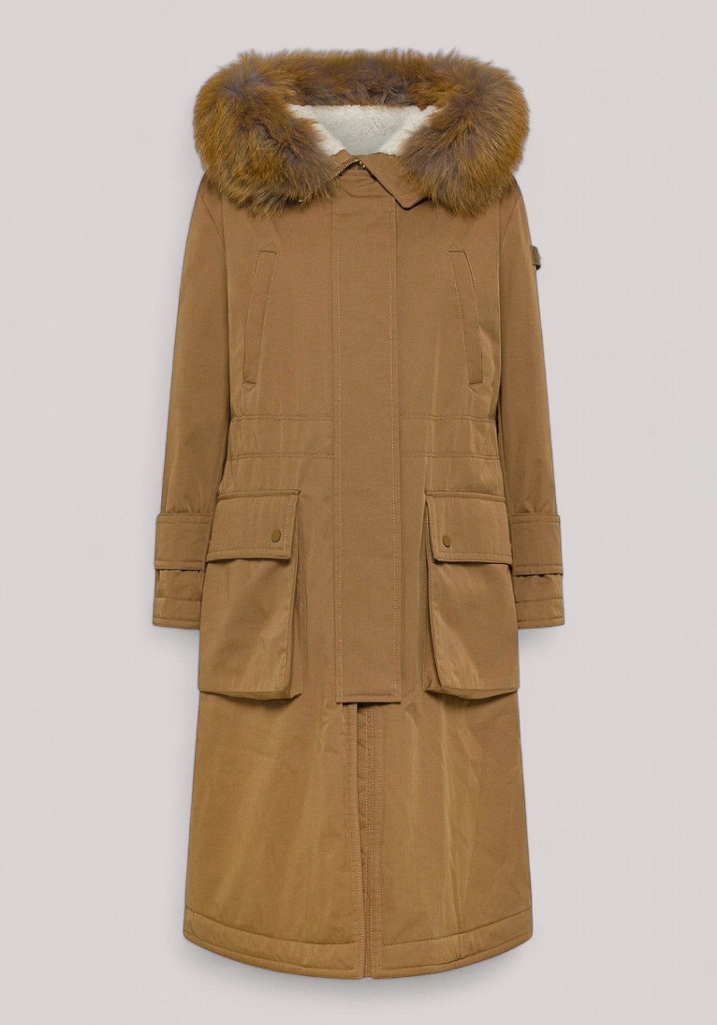 GIACCONE DONNA CON PELLICCIA IN VOLPE GIANDUIA - Linassi