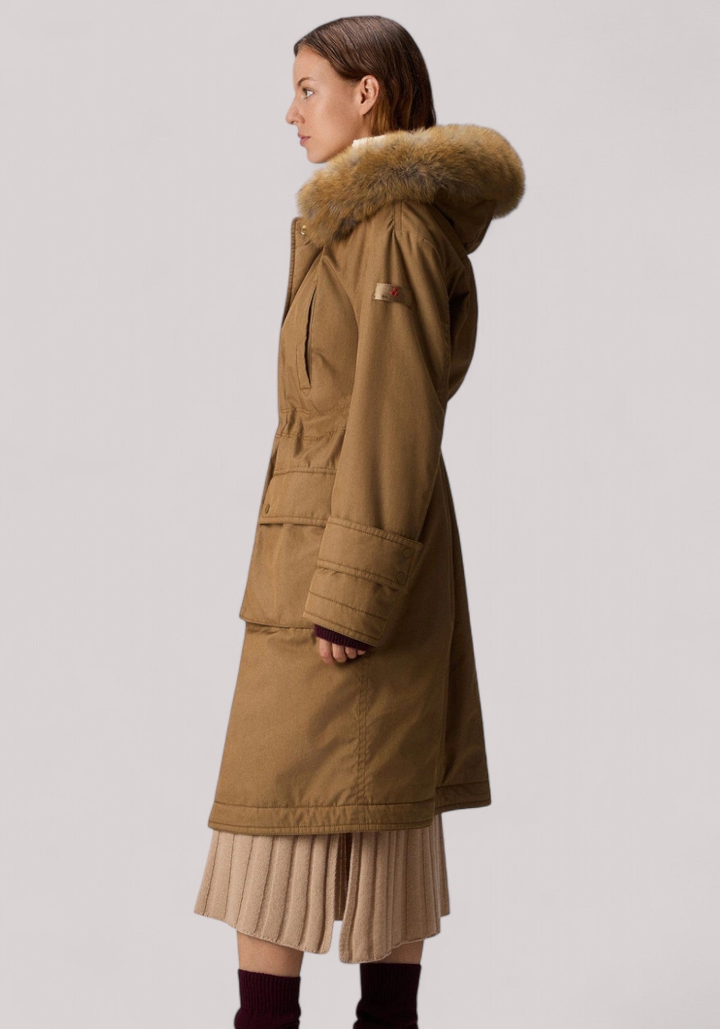 GIACCONE DONNA CON PELLICCIA IN VOLPE GIANDUIA - Linassi