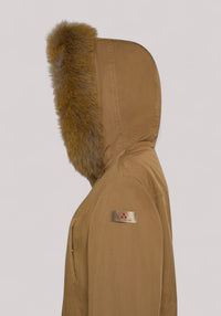 GIACCONE DONNA CON PELLICCIA IN VOLPE GIANDUIA - Linassi