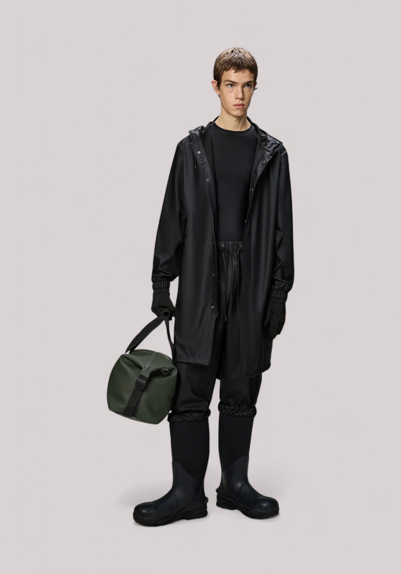 IMPERMEABILE UNISEX FISHTAIL PARKA(W3) BLACK - Linassi