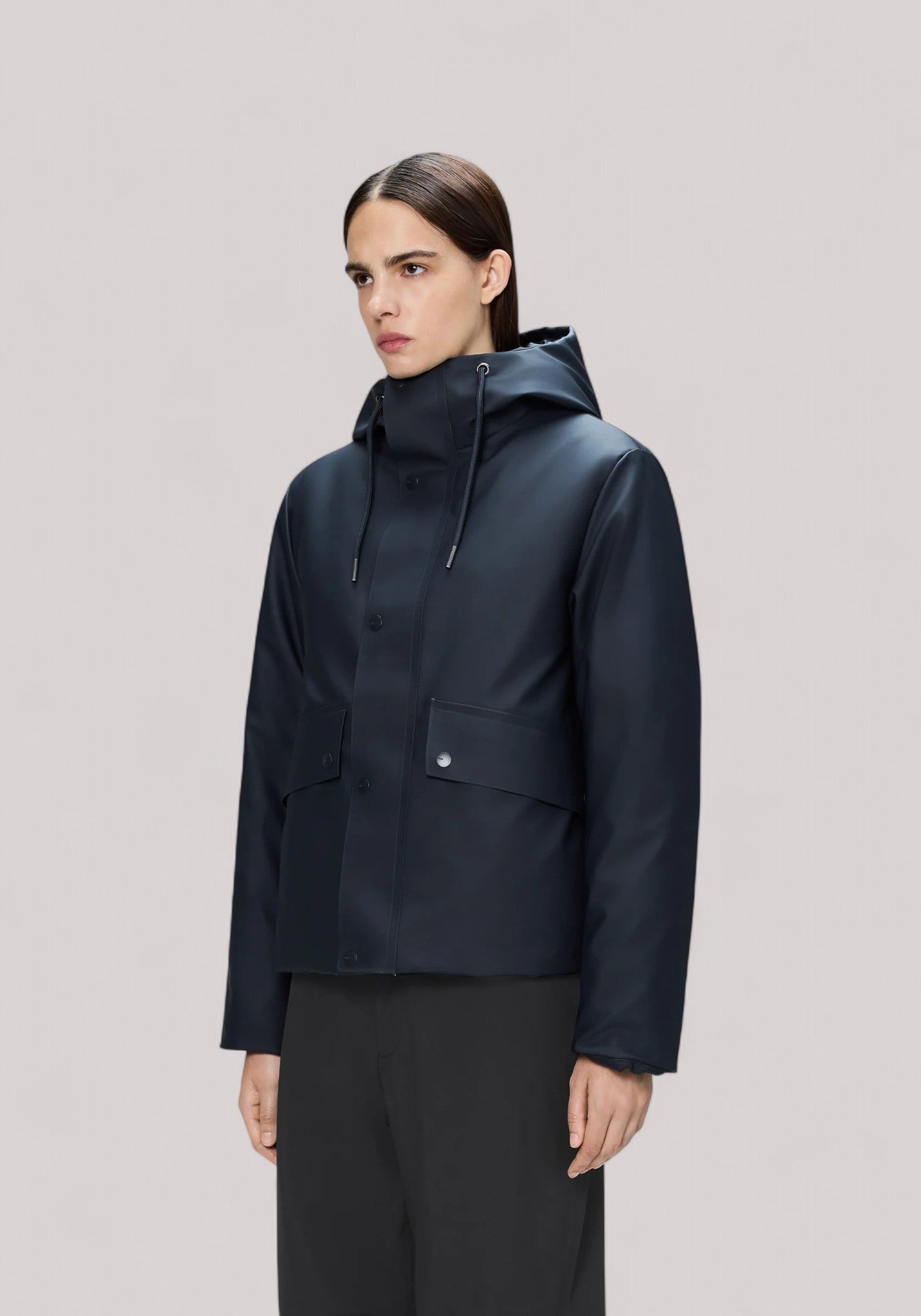 GIACCONE DONNA SHORT W PARKA NAVY - Linassi