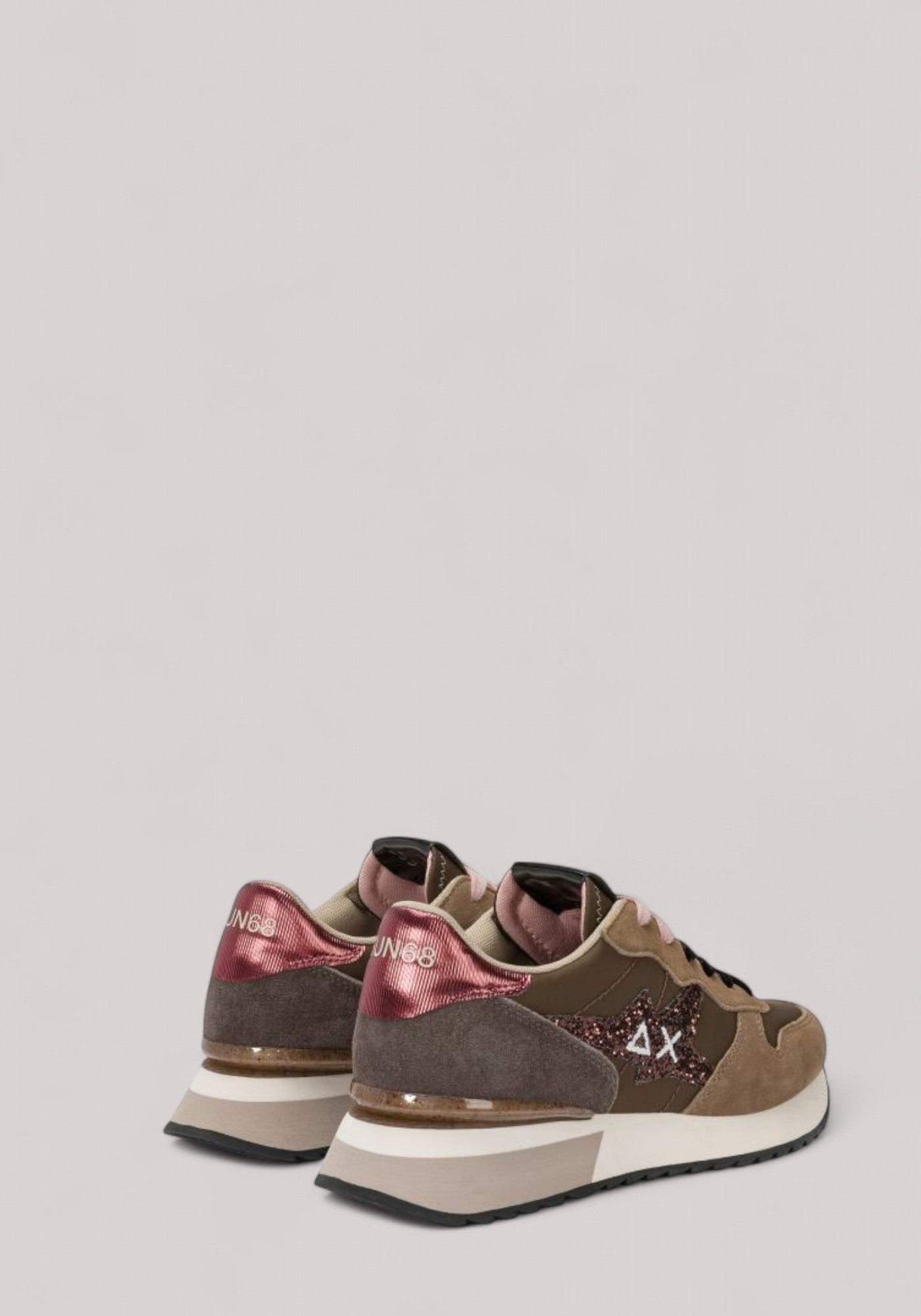 SCARPE DONNA STARGIRL GLITTER LOGO MARRONE - Linassi