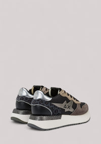 SCARPE DONNA BIG STARGIRL MIX MATERIAL NERO - Linassi