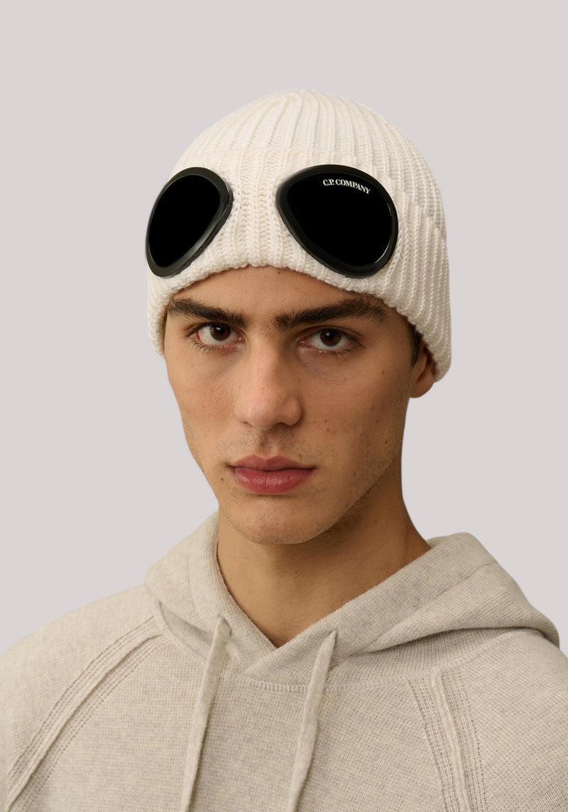 BERRETTO UOMO GOGGLE MERINO EXTRAFINE GAUZE WHITE