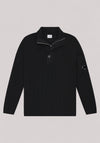 MAGLIA UOMO SERAFINO ZIP BLACK