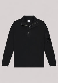 MAGLIA UOMO SERAFINO ZIP BLACK