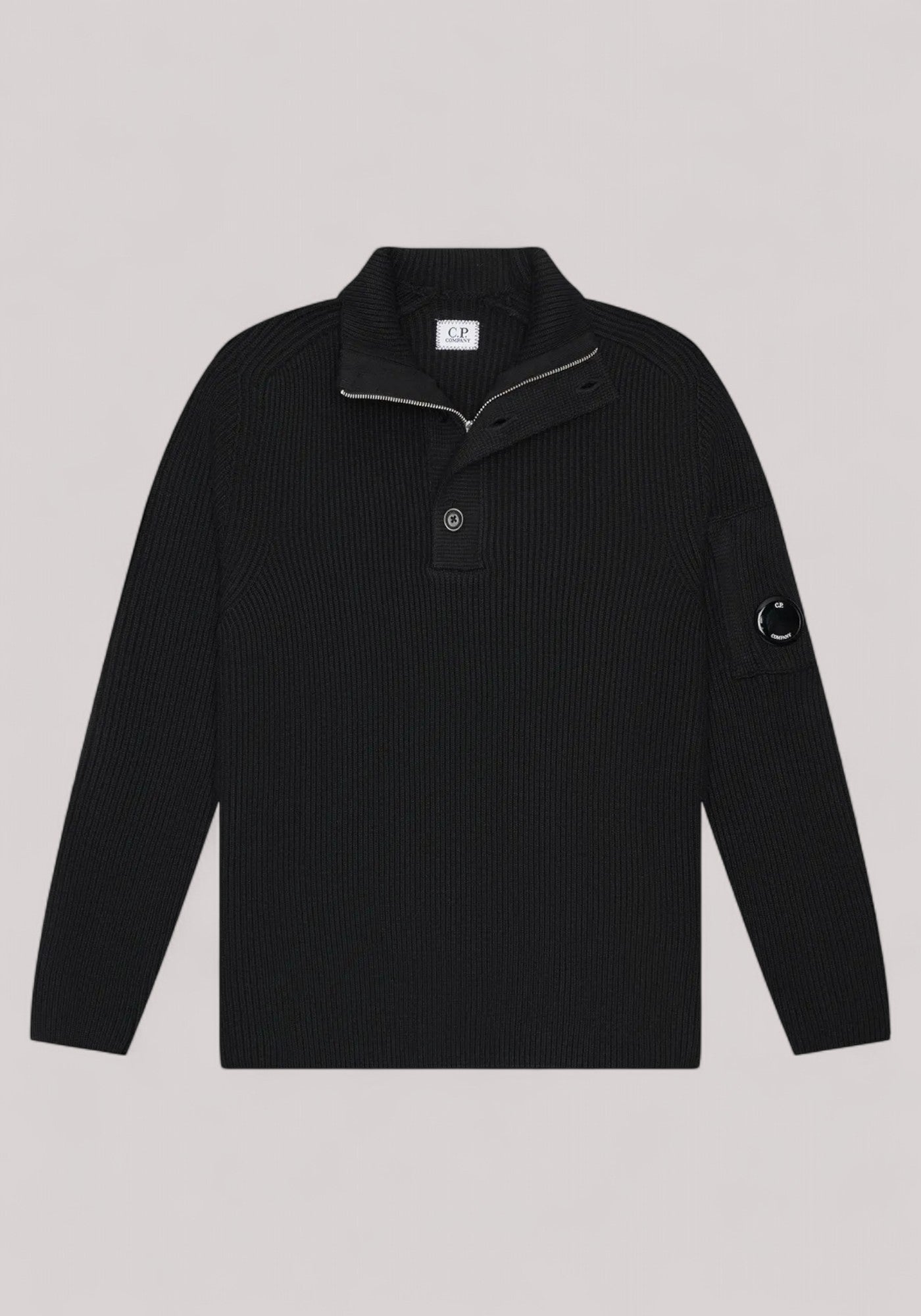 MAGLIA UOMO SERAFINO ZIP BLACK