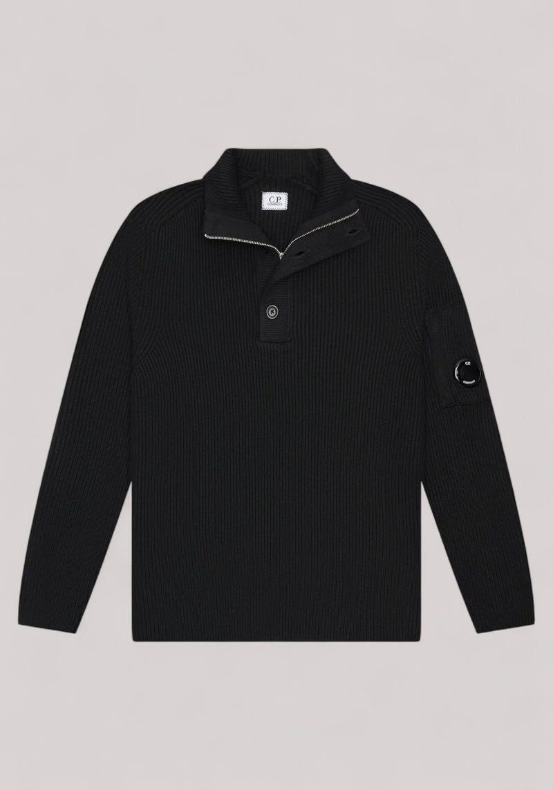 MAGLIA UOMO SERAFINO ZIP BLACK