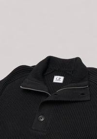 MAGLIA UOMO SERAFINO ZIP BLACK