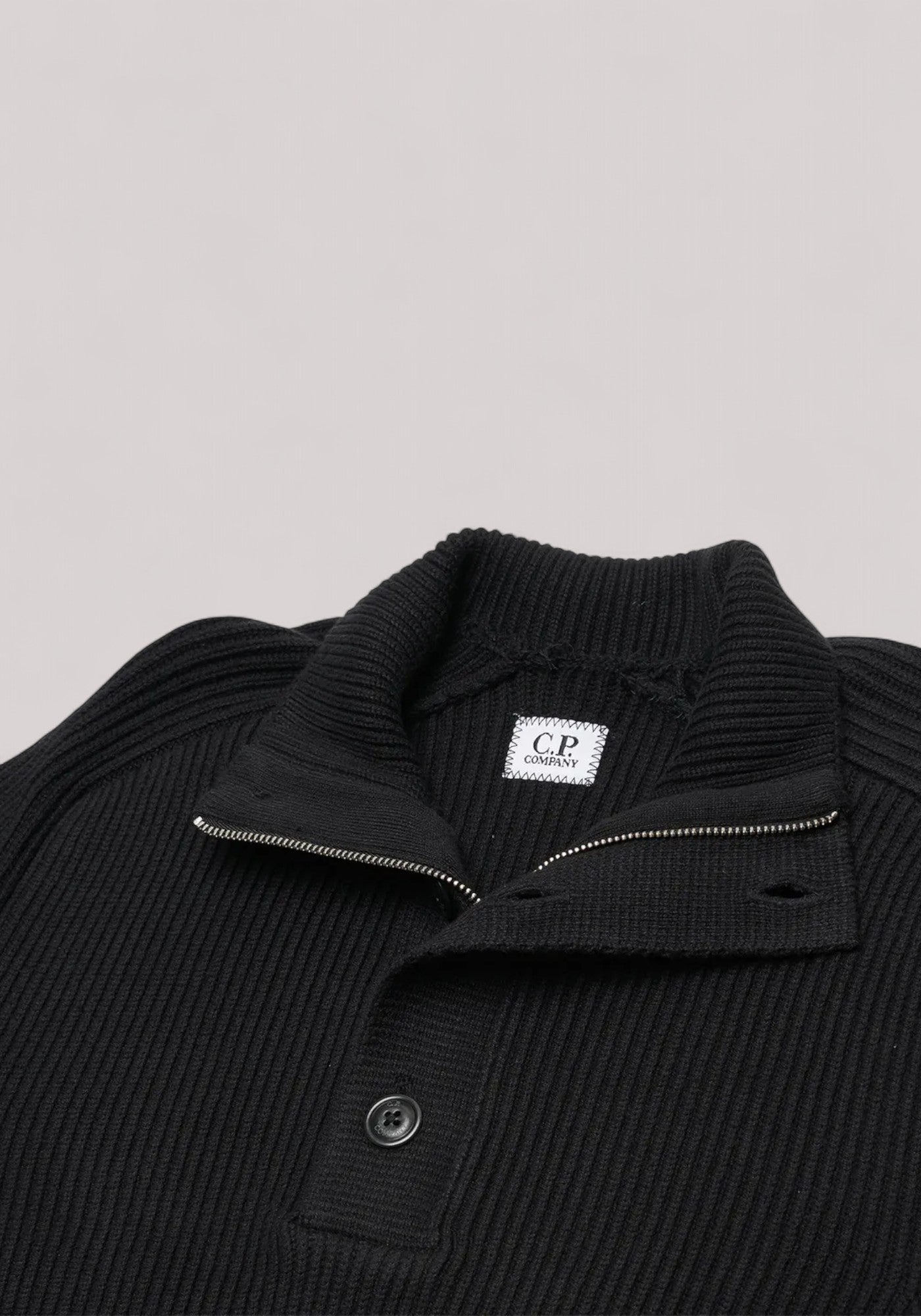 MAGLIA UOMO SERAFINO ZIP BLACK