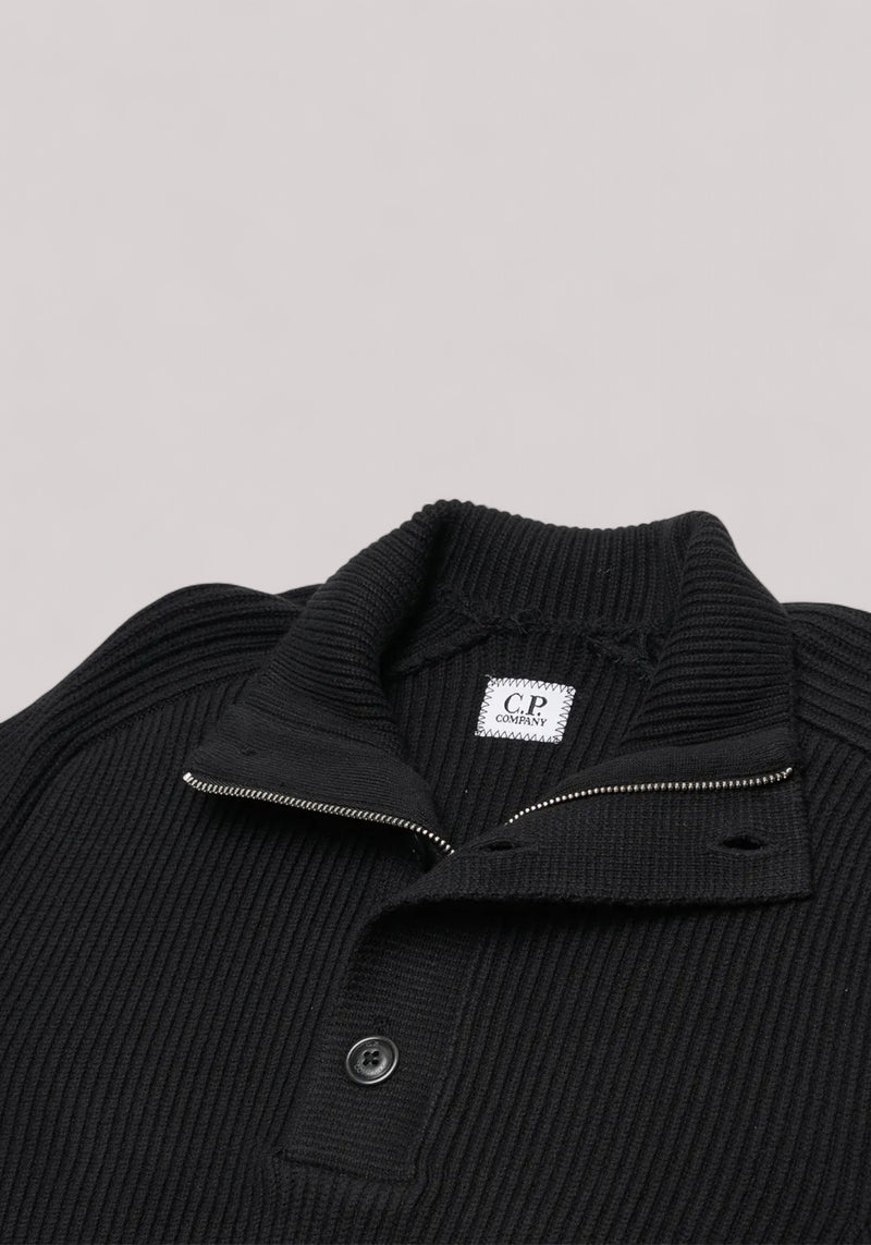 MAGLIA UOMO SERAFINO ZIP BLACK