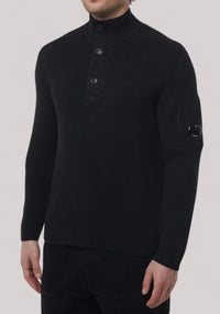 MAGLIA UOMO SERAFINO ZIP BLACK