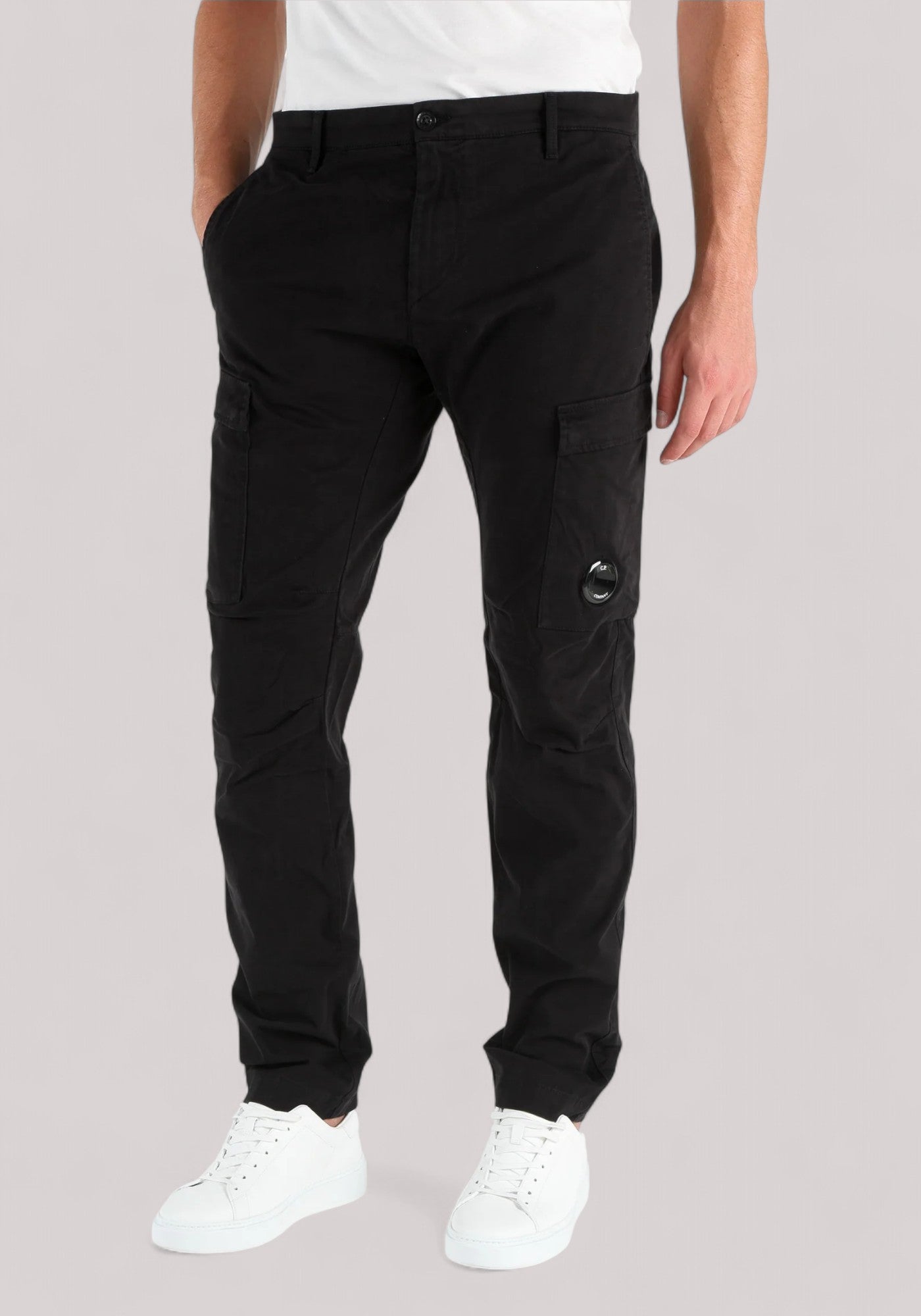 PANTALONE UOMO CARGO SLIM BLACK
