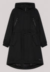 GIACCONE DONNA PARKA IMBOTTITO IN TWILL TECNICO NERO