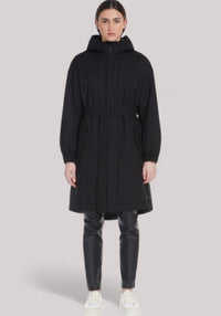 GIACCONE DONNA PARKA IMBOTTITO IN TWILL TECNICO NERO