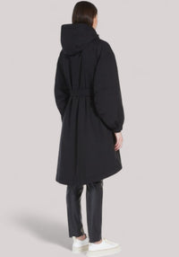 GIACCONE DONNA PARKA IMBOTTITO IN TWILL TECNICO NERO