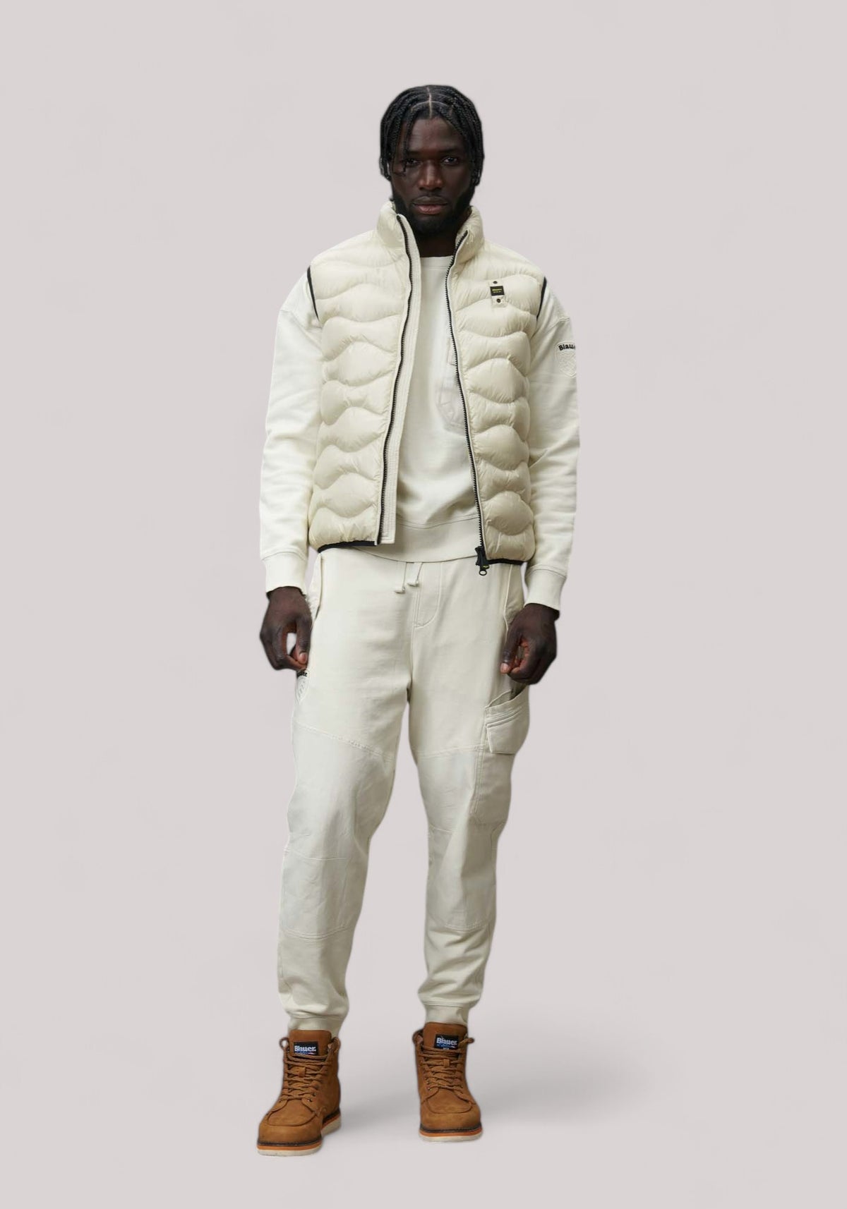 GILET UOMO IN OVATTA BIANCO