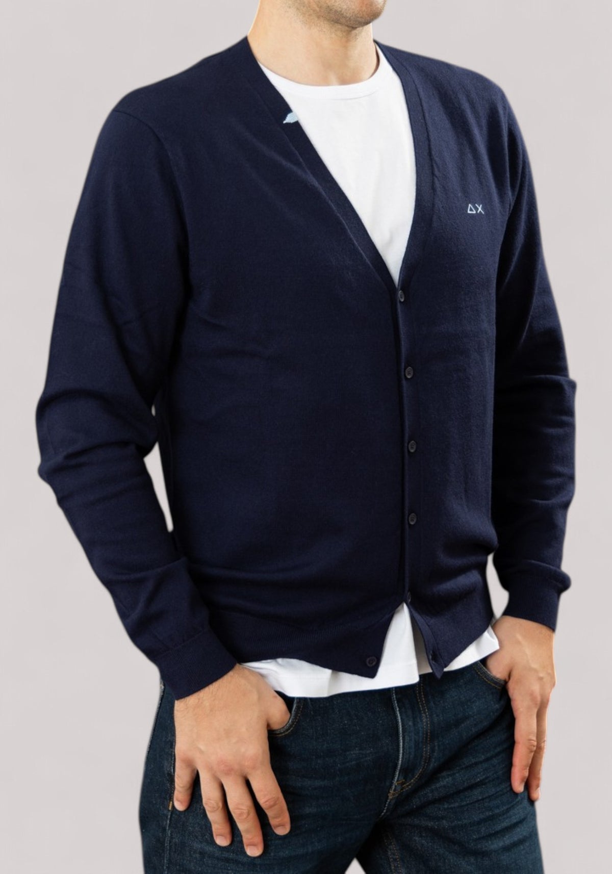 MAGLIA UOMO CARDIGAN NAVY BLUE