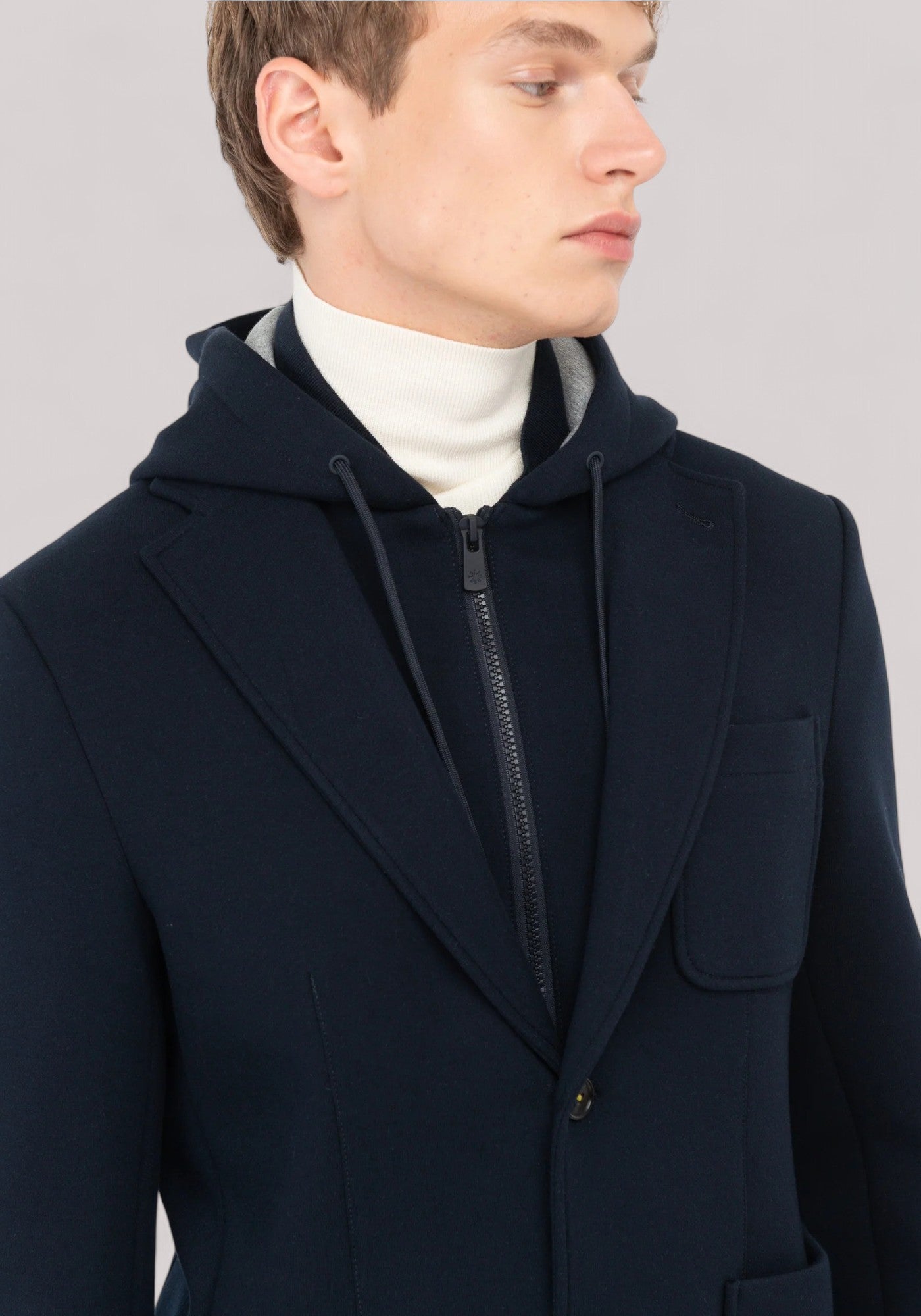 GIACCA UOMO NEOPRENE CAPUCCIO  BLU