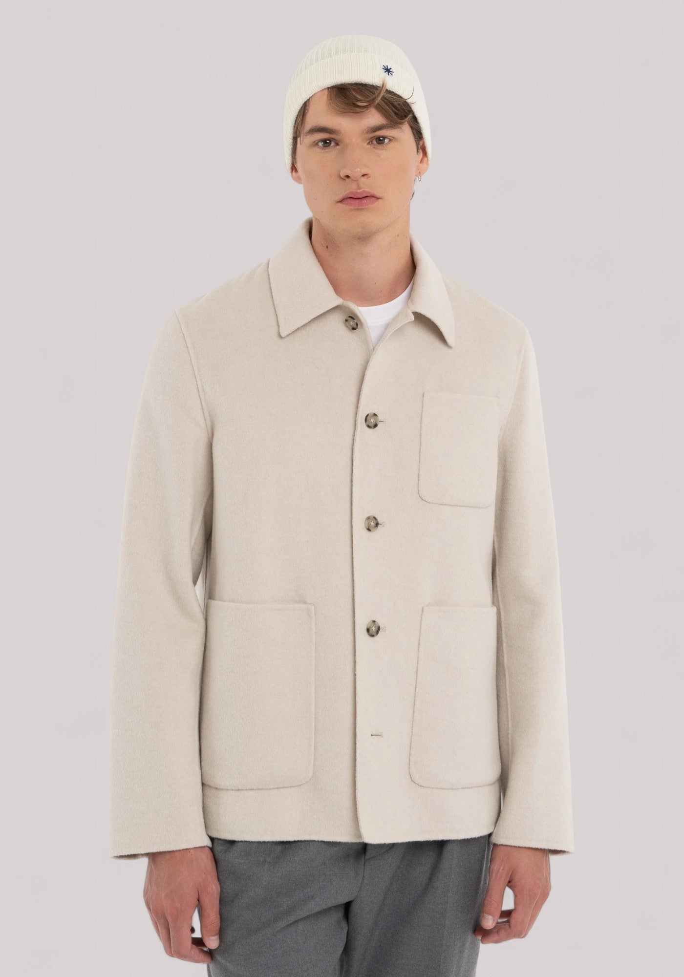 GIACCA UOMO OVERSHIRT BEIGE