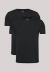 T-SHIRT UOMO NERO - CLASSIC-2 PACK-CREW - Linassi